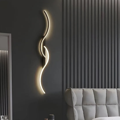 Sleek Arc LED Wall Sconce | Indoor Accent Lighting for Bedroom, Hallway, Living Room & Stairway | Contemporary Linear Design | 24 to 47 Inch