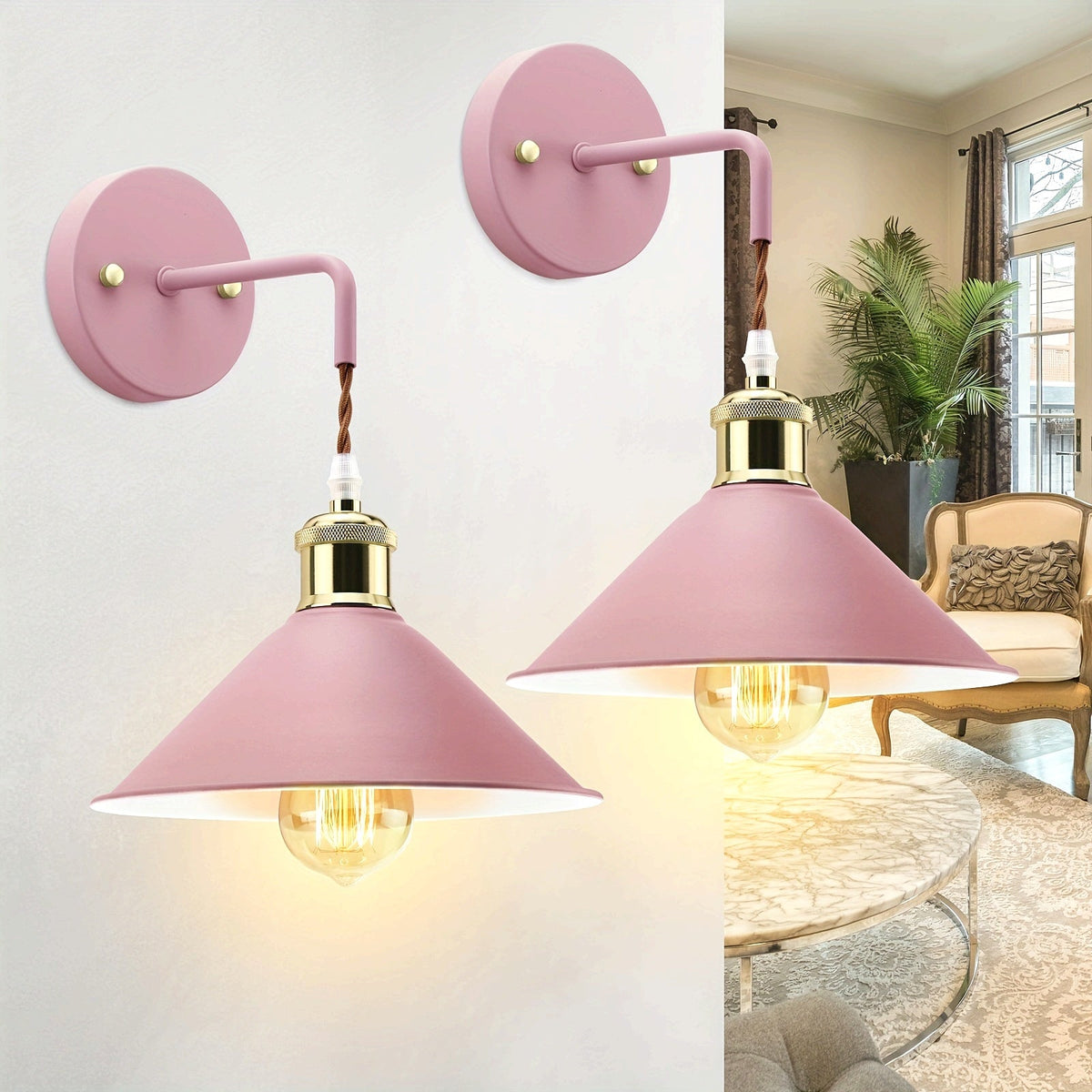 Industrial Wall Light Fixture – Oil-Rubbed Metal Accent Lamp for Bedroom, Living Room & Hallway – E26 Hardwired Sconce