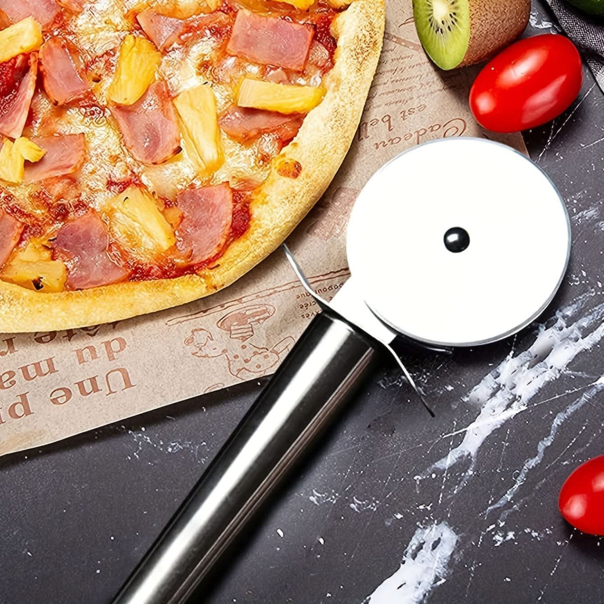ROLLCUTA – Stainless Steel Pizza Cutter Wheel Tool