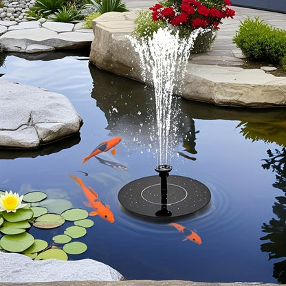 Solar Powered Floating Fountain Pump with 6 Interchangeable Spray Heads for Bird Baths, Ponds, and Garden Water Features – Automatic