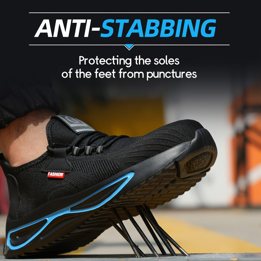 Steel Toe Work Sneakers for Men – Lightweight Breathable Safety Shoes with Puncture Protection for Jobsite & Outdoor Use