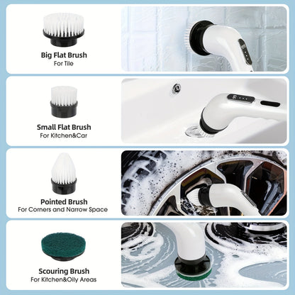 SparkClean - 9-in-1 Electric Cleaning Brush Toolkit for Home & Auto