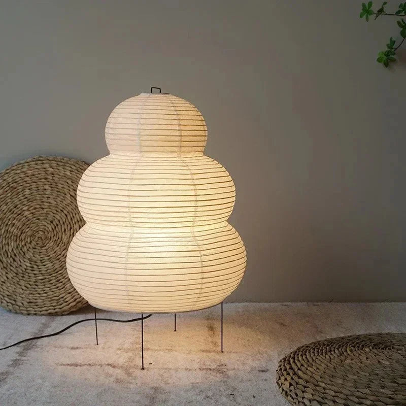 Washi Paper Globe Floor Lamp 16" White Sphere Light for Bedrooms Living Rooms Japanese Minimalist Ambient Lighting E27 Socket 24" Tall