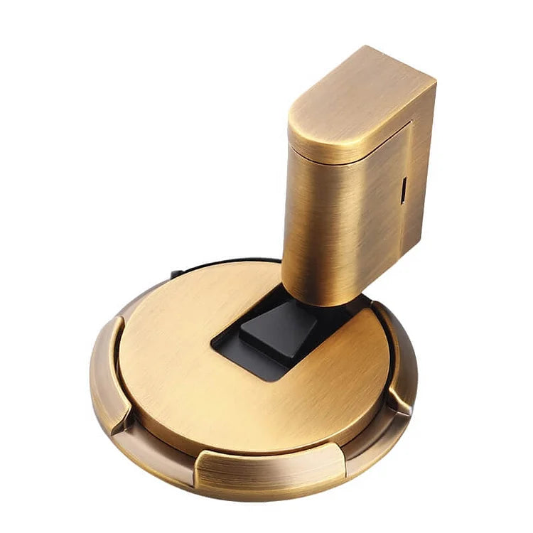 Floor-Mount Push-Lock Door Holder | Zinc Alloy Stopper for Living Room Office Bedroom Hallway | Non-Magnetic Release Mechanism