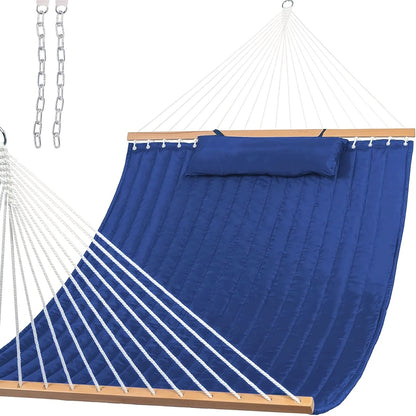 Double Layered Quilted Hammock for Patio and Poolside Relaxation