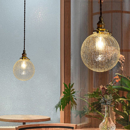 Glass Drop Pendant Light 6 in Clear Crystal Shade E27 Socket Kitchen Island Dining Table Overhead Fixture Scandinavian Minimalist Style for