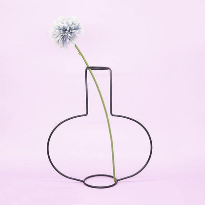 Sleek Iron Line Vase Stand