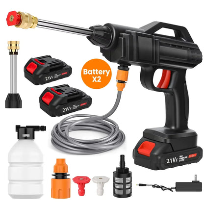 Rechargeable Electric Power Washer for Vehicles & Outdoor Spaces – Battery-Operated Handheld Water Sprayer with Adjustable Nozzle