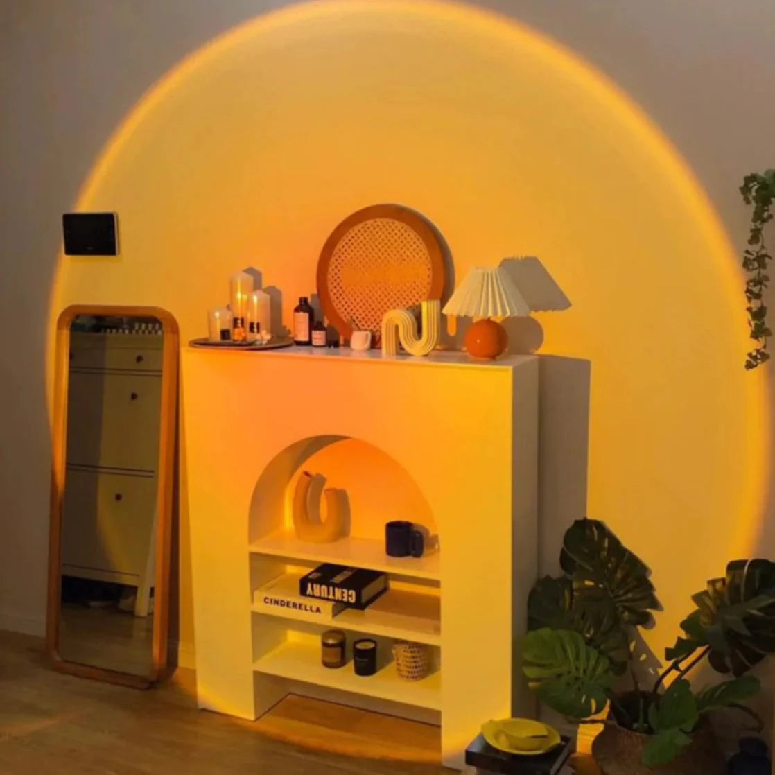 SolaraGlow – 360° Sunset Projection Mood Lamp