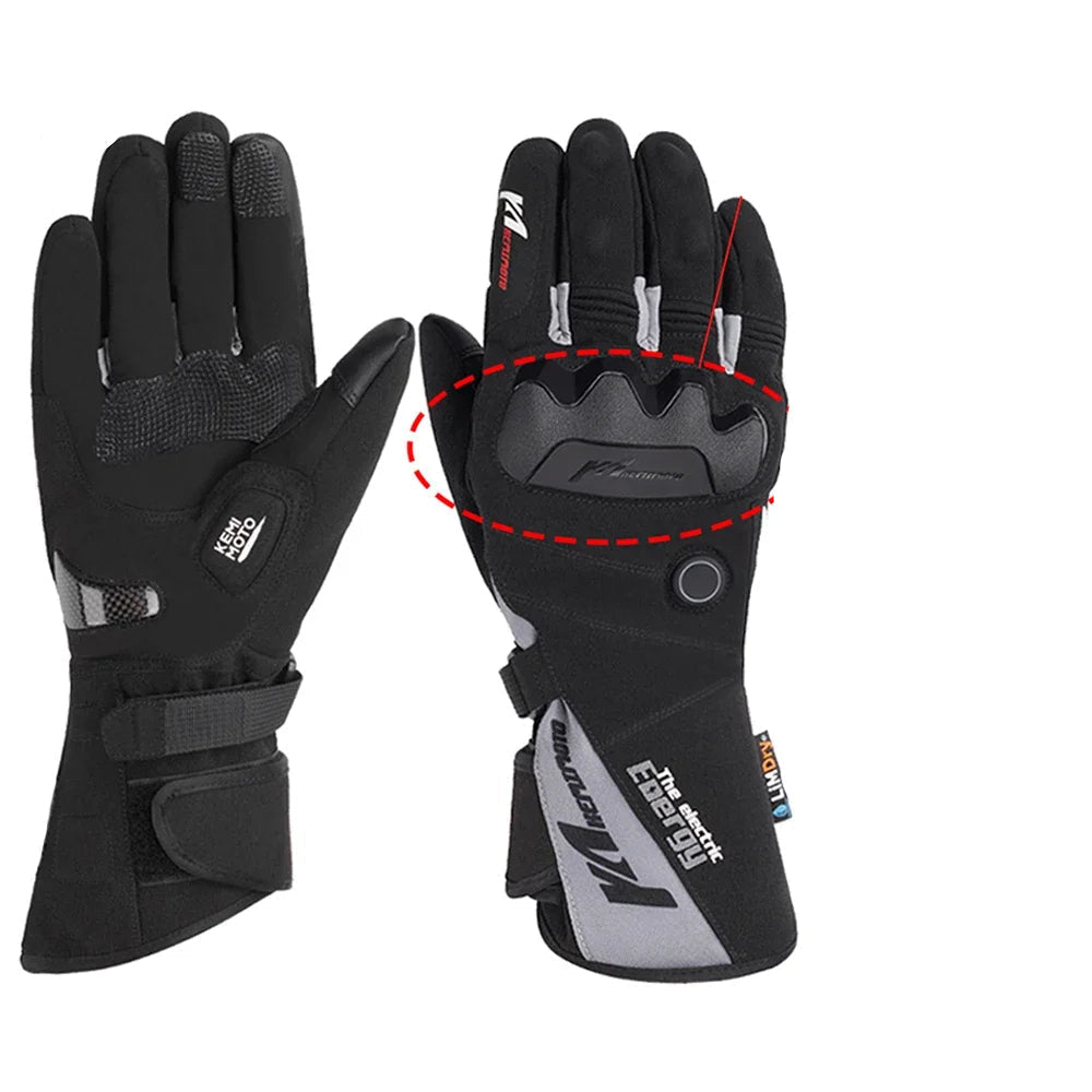 Battery-Powered Winter Gloves with Built-In Hand Warmers for Skiing Snowboarding Cycling Hiking Cold Weather