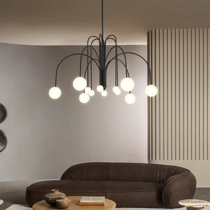 Swallow-Inspired G9 Pendant Light with Adjustable Chain, Metal & Glass Shades for Dining Room, Bedroom & Living Room Overhead Lighting