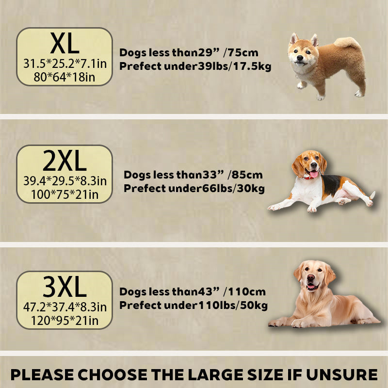 Plush Bolster Pet Lounger with Supportive Rim for Medium to Large Dogs – Cushioned Sleeping Pad in Brown – Removable Washable Cover – 31 × 2