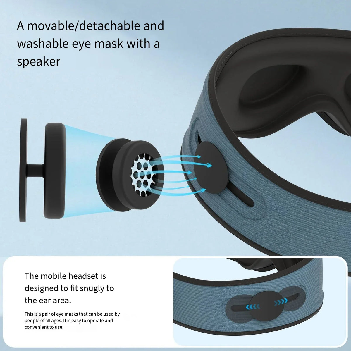 Comfort Sleep | 3D Contoured Bluetooth Eye Mask with Memory Foam | Wireless Music for Relaxation