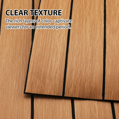 Self-Adhesive Vinyl Slatted Panel 16 in x 118 in Peel and Stick Textured Covering for Walls Ceilings Cabinets Waterproof Mold-Resistant PVC