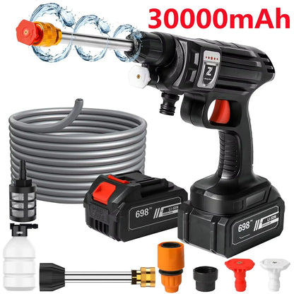 Cordless Pressure Washer Portable Battery-Powered High-Pressure Sprayer for Cars Patios Driveways