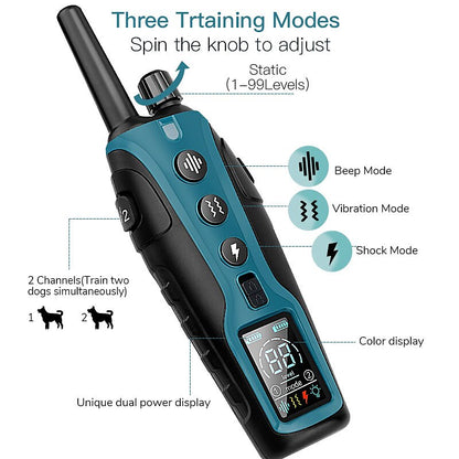 Advanced Remote Dog Training Collar with 2000m Range & Waterproof Design | Versatile Shock Collar for Effective Dog Training