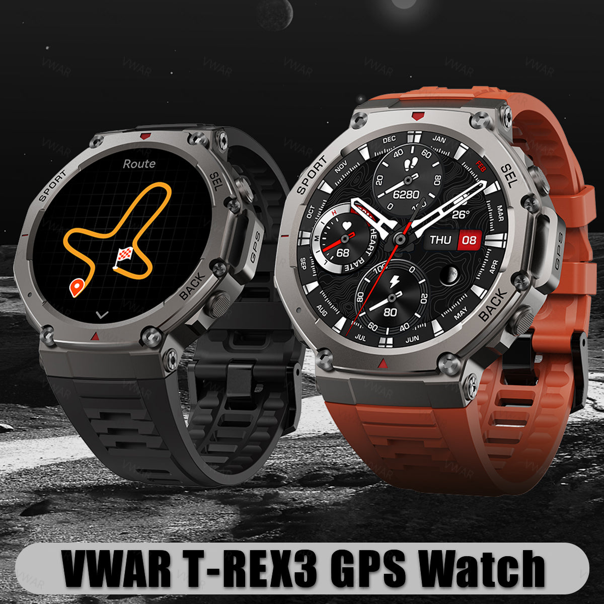 Adventure Ready | GPS Smartwatch with 5 ATM Waterproof Rating | Rugged Design for Outdoor Enthusiasts