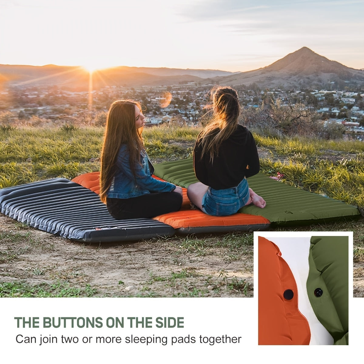 Adventure Ready | Inflatable Camping Mattress with Built-in Foot Pump | Waterproof & Portable for Outdoor Comfort