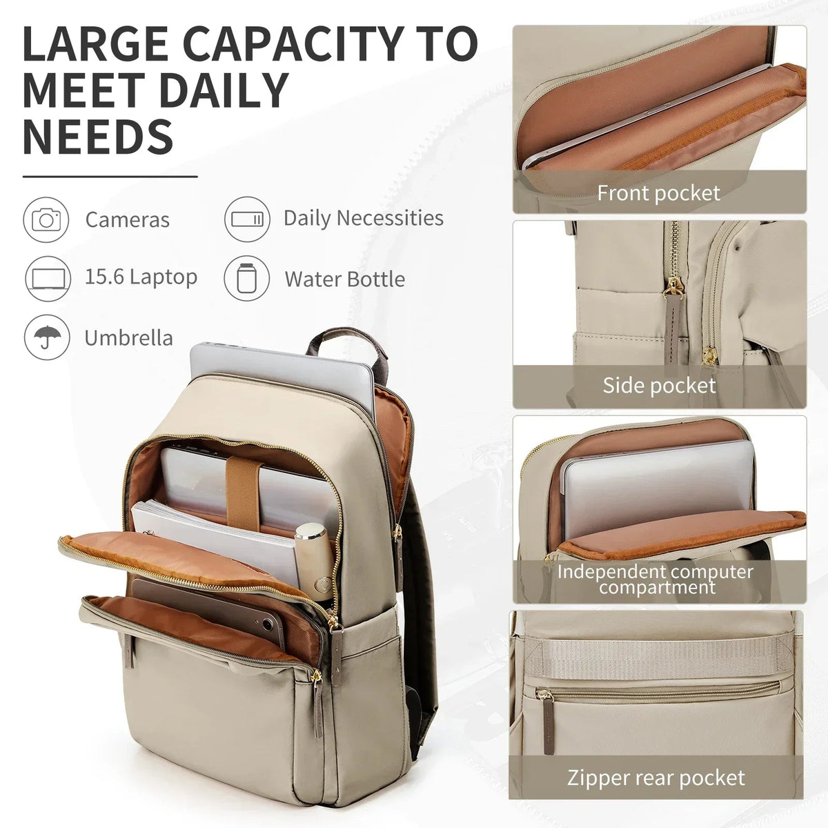 Adventure Ready | Travel Backpack with Water-Resistant Material | Spacious Design for All Activities