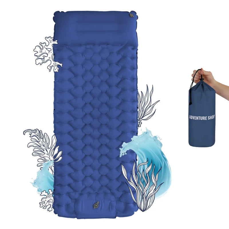 Adventure Ready | Ultralight Sleeping Mat with Integrated Pump | Compact Design for Effortless Setup