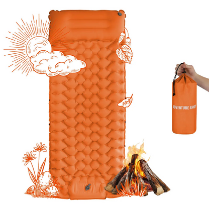 Adventure Ready | Ultralight Sleeping Mat with Integrated Pump | Compact Design for Effortless Setup