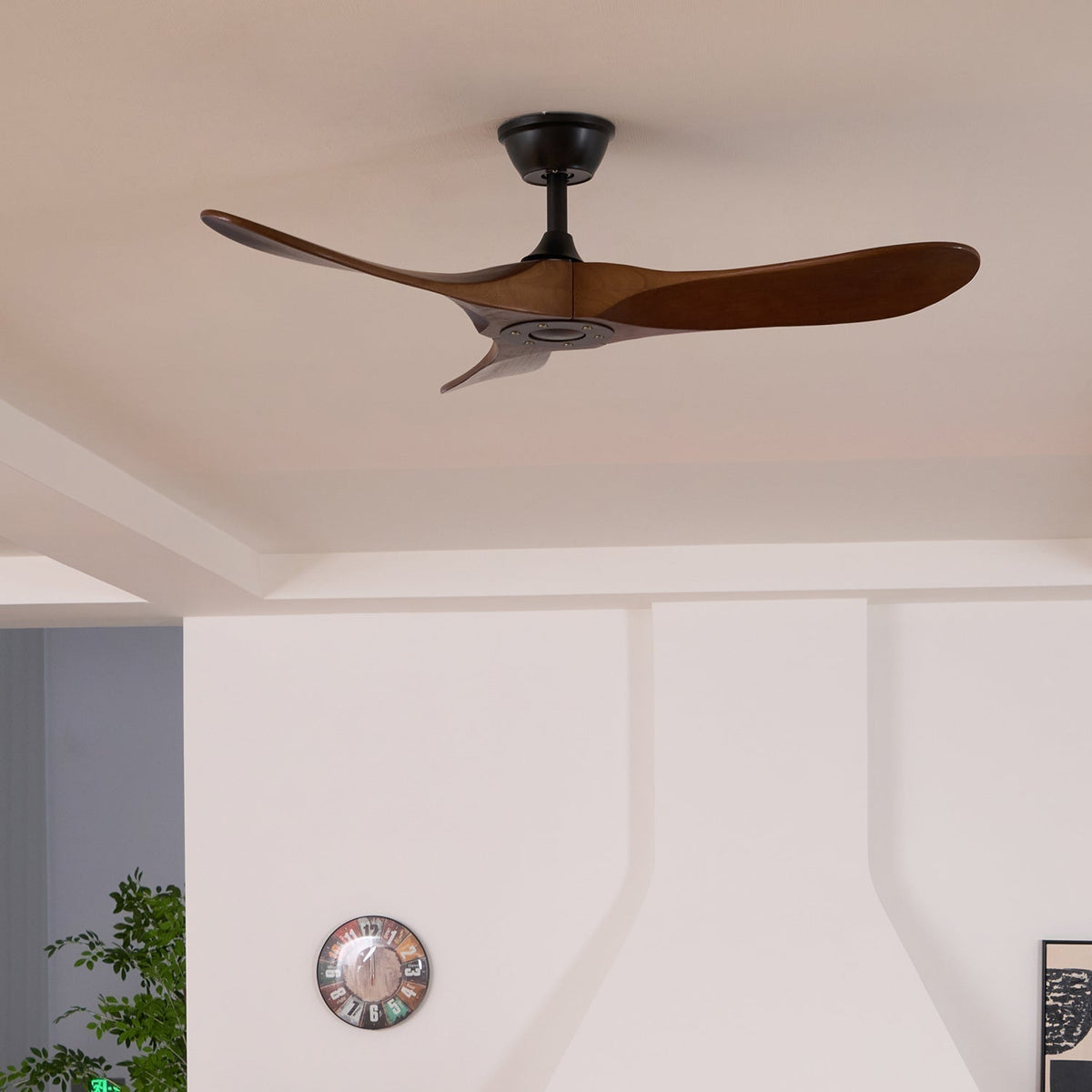 Wooden Blade Ceiling Fan with Remote 42-52 Inch 6-Speed Reversible Indoor Cooling Fan Vintage Farmhouse Style for Bedroom Living Room