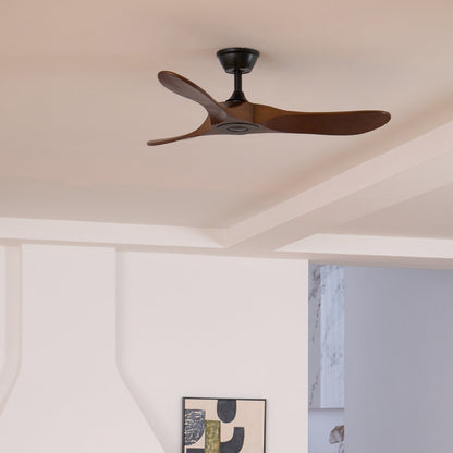Wooden Blade Ceiling Fan with Remote 42-52 Inch 6-Speed Reversible Indoor Cooling Fan Vintage Farmhouse Style for Bedroom Living Room