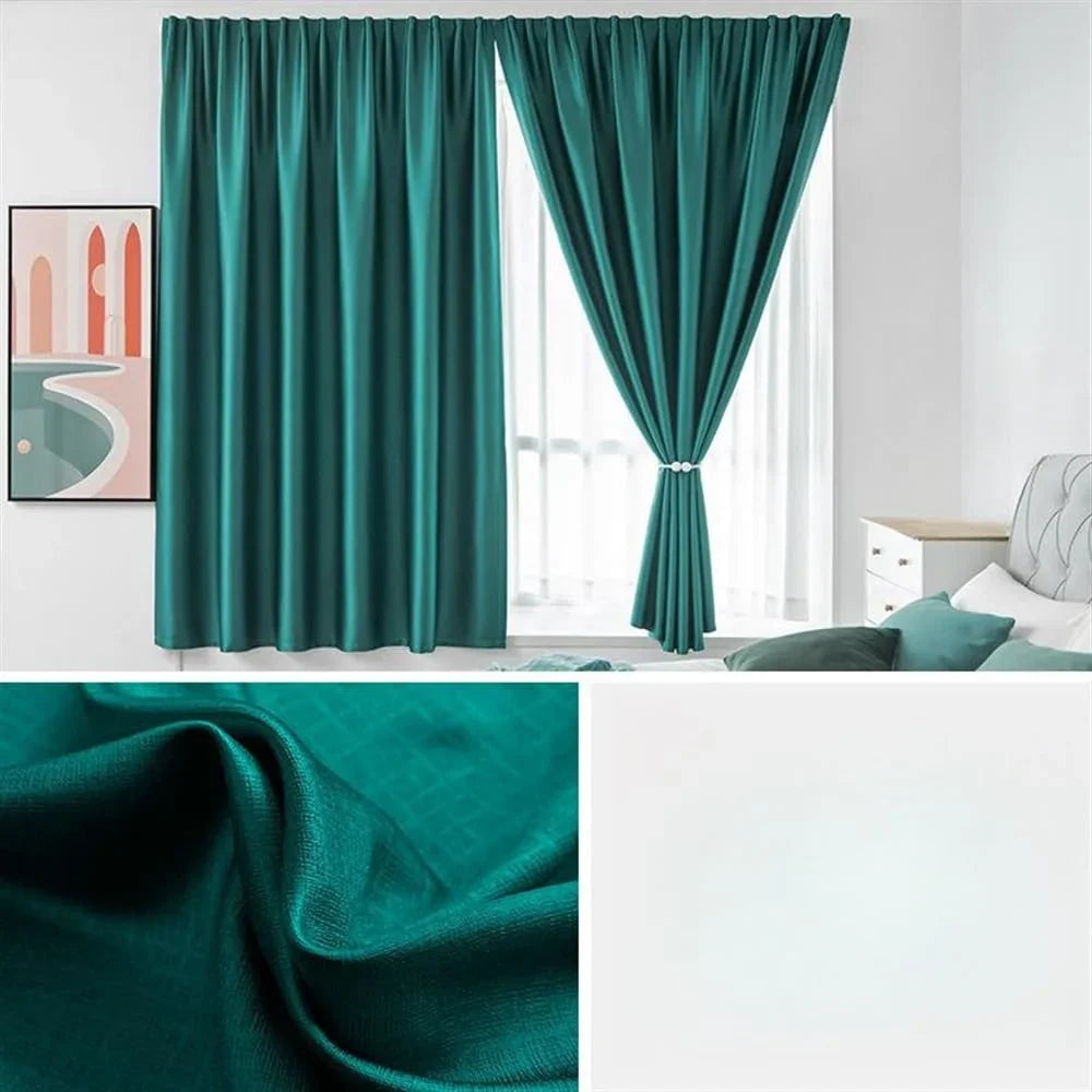 Ortekor Eco-Friendly Blackout Curtains for Bedroom with Velcro Fastening | UPF100 Light Control and UV Protection