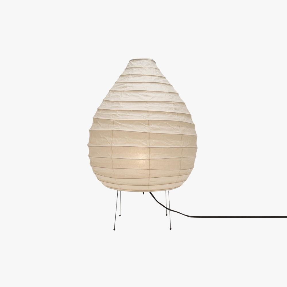 Floor-Standing Paper Shade Light 24 Inches Tall Bedroom Nightstand Illumination Japanese-Inspired Accent Fixture Sculptural Living Room Corn