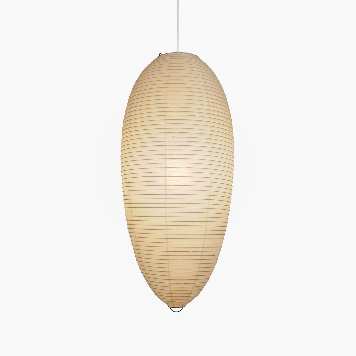 Hanging Ceiling Fixture with Translucent Rice Paper Lampshade 11.4"×19.7" for Dining Room Kitchen Bedroom Ambient Overhead Lighting