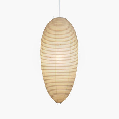 Hanging Ceiling Fixture with Translucent Rice Paper Lampshade 11.4"×19.7" for Dining Room Kitchen Bedroom Ambient Overhead Lighting