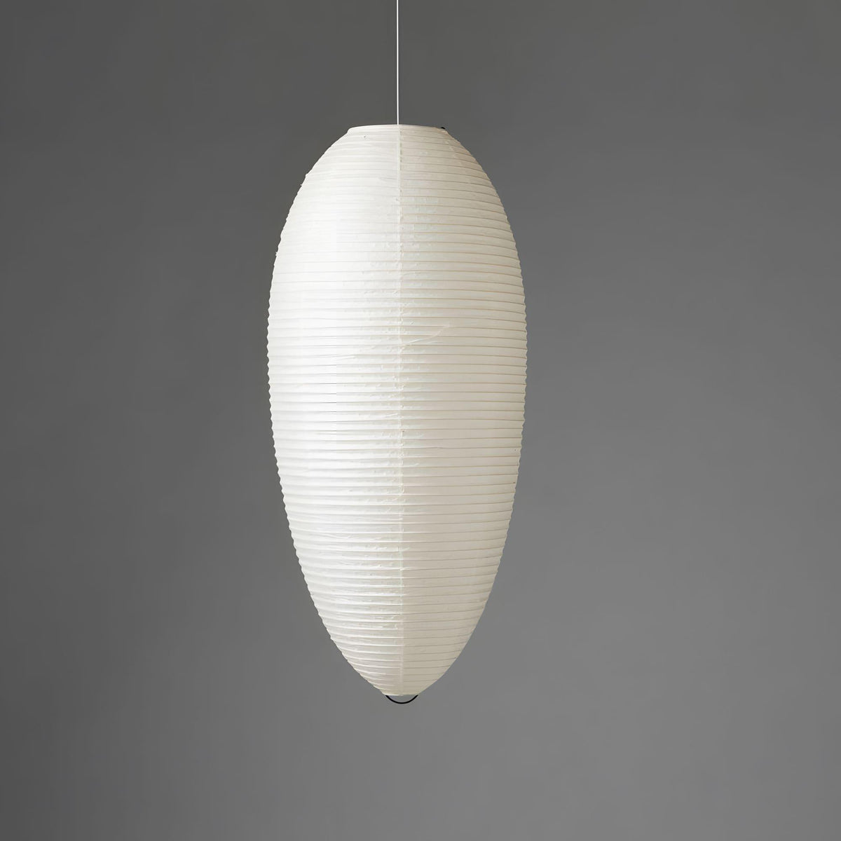 Hanging Ceiling Fixture with Translucent Rice Paper Lampshade 11.4"×19.7" for Dining Room Kitchen Bedroom Ambient Overhead Lighting