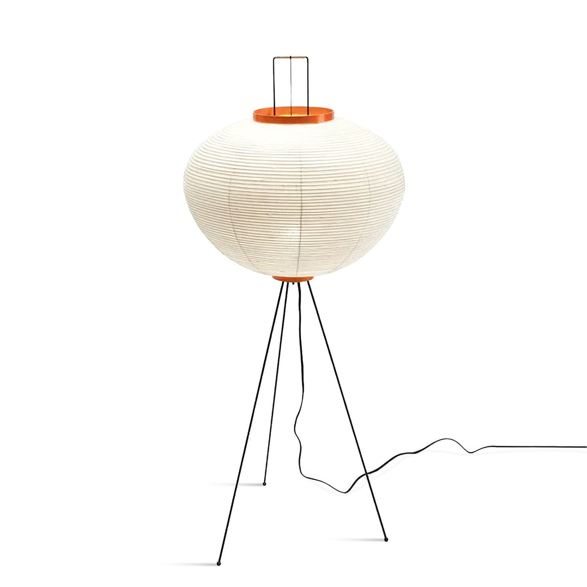 Japanese-Inspired Paper Floor Lamp White Mulberry Shade Tall Standing Light for Living Room Bedroom Reading Nook Sculptural Accent