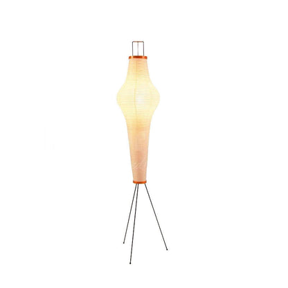 Handcrafted Paper Shade Tripod Standing Lamp 20 in White for Living Room Bedroom Reading Nook Accent Light Japandi Minimalist Decor