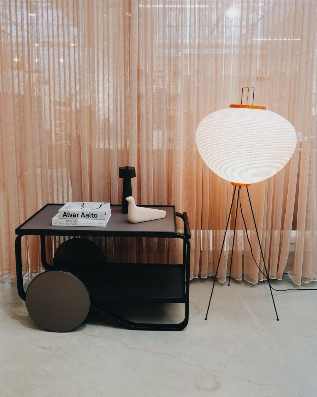 Handcrafted Paper Shade Tripod Standing Lamp 20 in White for Living Room Bedroom Reading Nook Accent Light Japandi Minimalist Decor