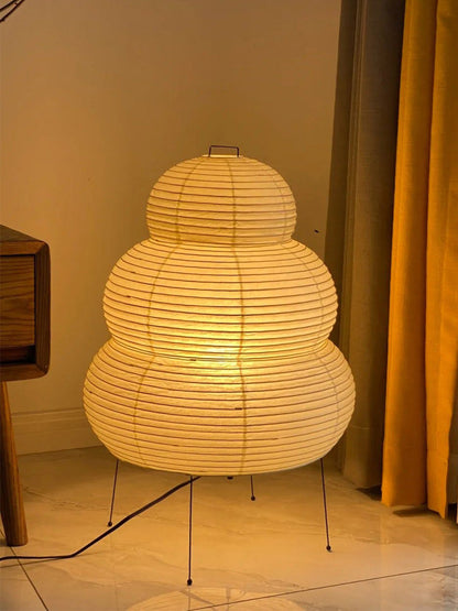 Handcrafted Paper Shade Desk Lamp 17 Inch White Soft Glow Accent Light E26 E27 Base for Bedroom Office Living Room Nightstand Reading Corner