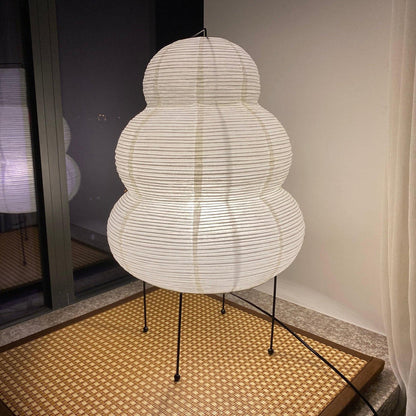 Handcrafted Paper Shade Desk Lamp 17 Inch White Soft Glow Accent Light E26 E27 Base for Bedroom Office Living Room Nightstand Reading Corner