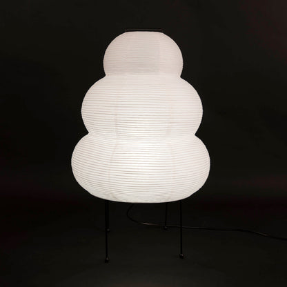 Handcrafted Paper Shade Desk Lamp 17 Inch White Soft Glow Accent Light E26 E27 Base for Bedroom Office Living Room Nightstand Reading Corner