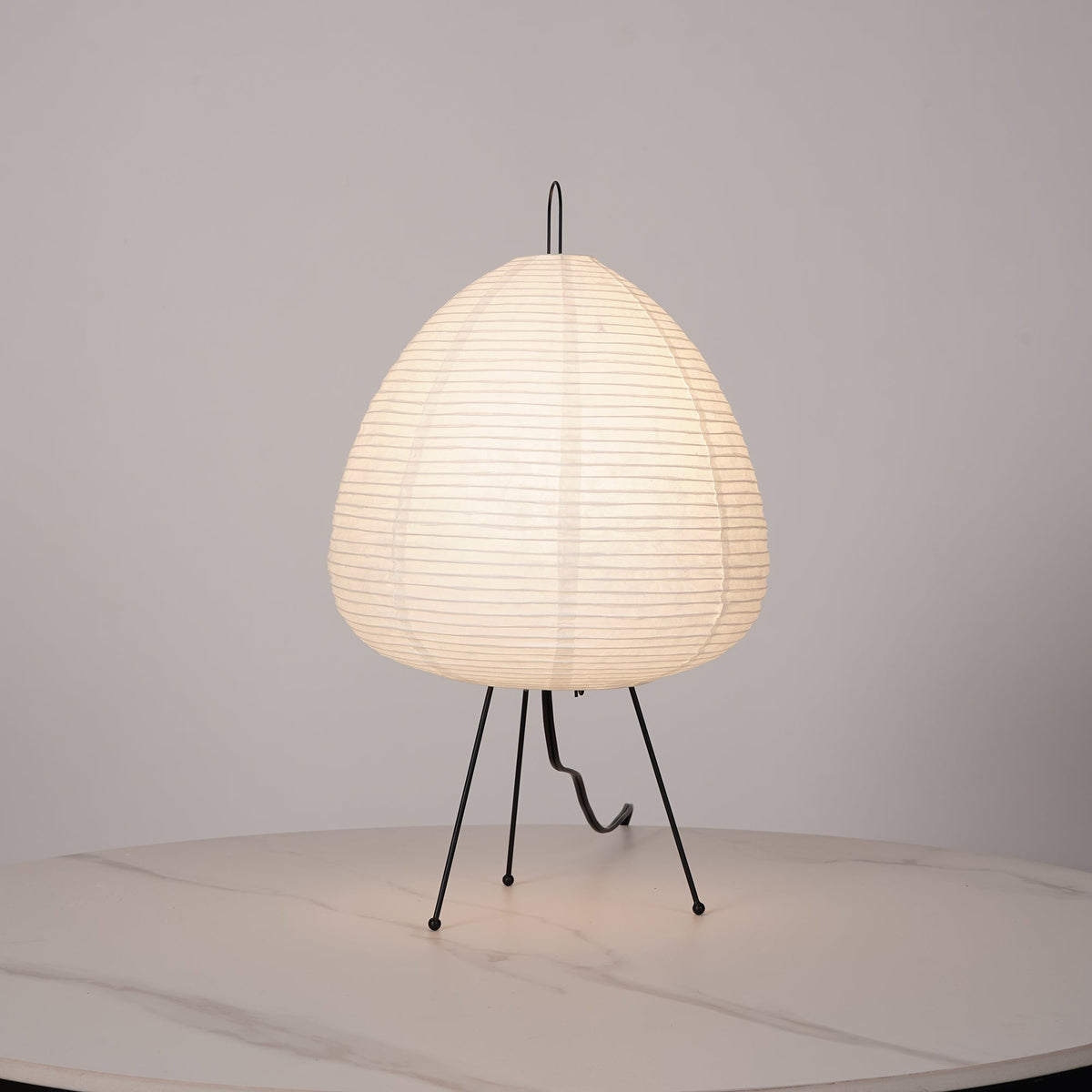 Handcrafted Paper Shade Desk Lamp 17 Inch White Soft Glow Accent Light E26 E27 Base for Bedroom Office Living Room Nightstand Reading Corner