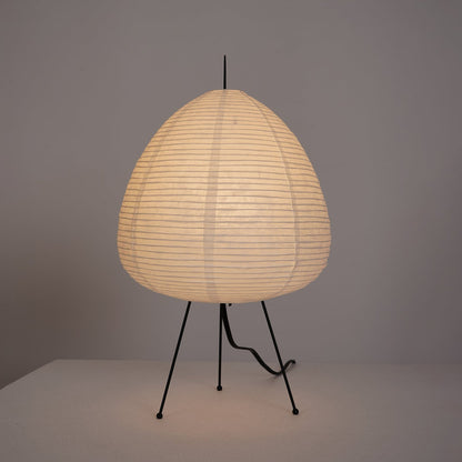 Handcrafted Paper Shade Desk Lamp 17 Inch White Soft Glow Accent Light E26 E27 Base for Bedroom Office Living Room Nightstand Reading Corner