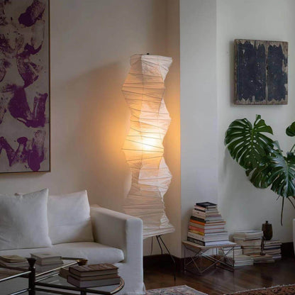 Tall Paper Shade Standing Lamp 73 Inches White Diffused Glow Bedroom Living Room Corner Light E26 Socket