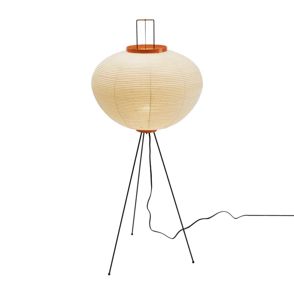 Handcrafted Paper Shade Tripod Standing Lamp 20 in White for Living Room Bedroom Reading Nook Accent Light Japandi Minimalist Decor