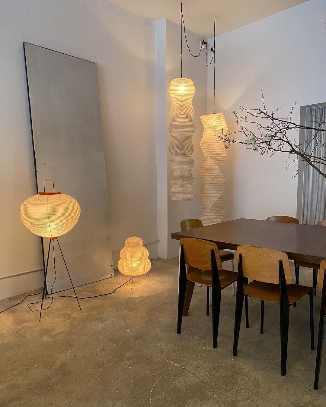 Japanese-Inspired Paper Floor Lamp White Mulberry Shade Tall Standing Light for Living Room Bedroom Reading Nook Sculptural Accent