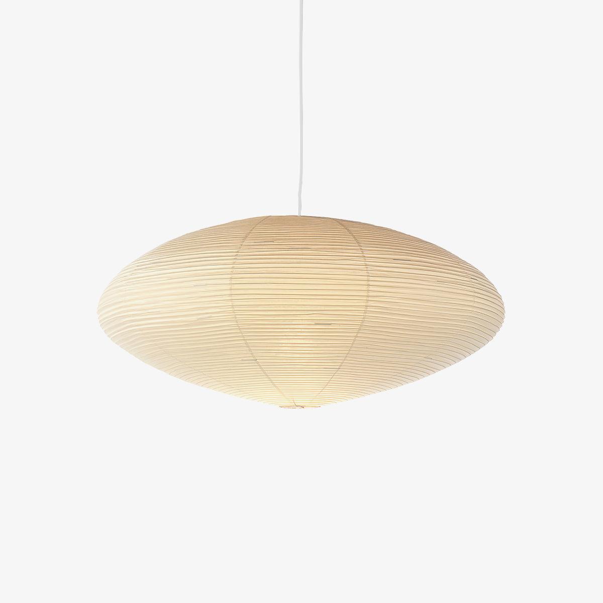 Handmade Rice Paper Sphere Pendant Lamp for Dining Room & Bedroom | Sculptural Ceiling Fixture with Adjustable Cord | E26 Edison Bulb Compat
