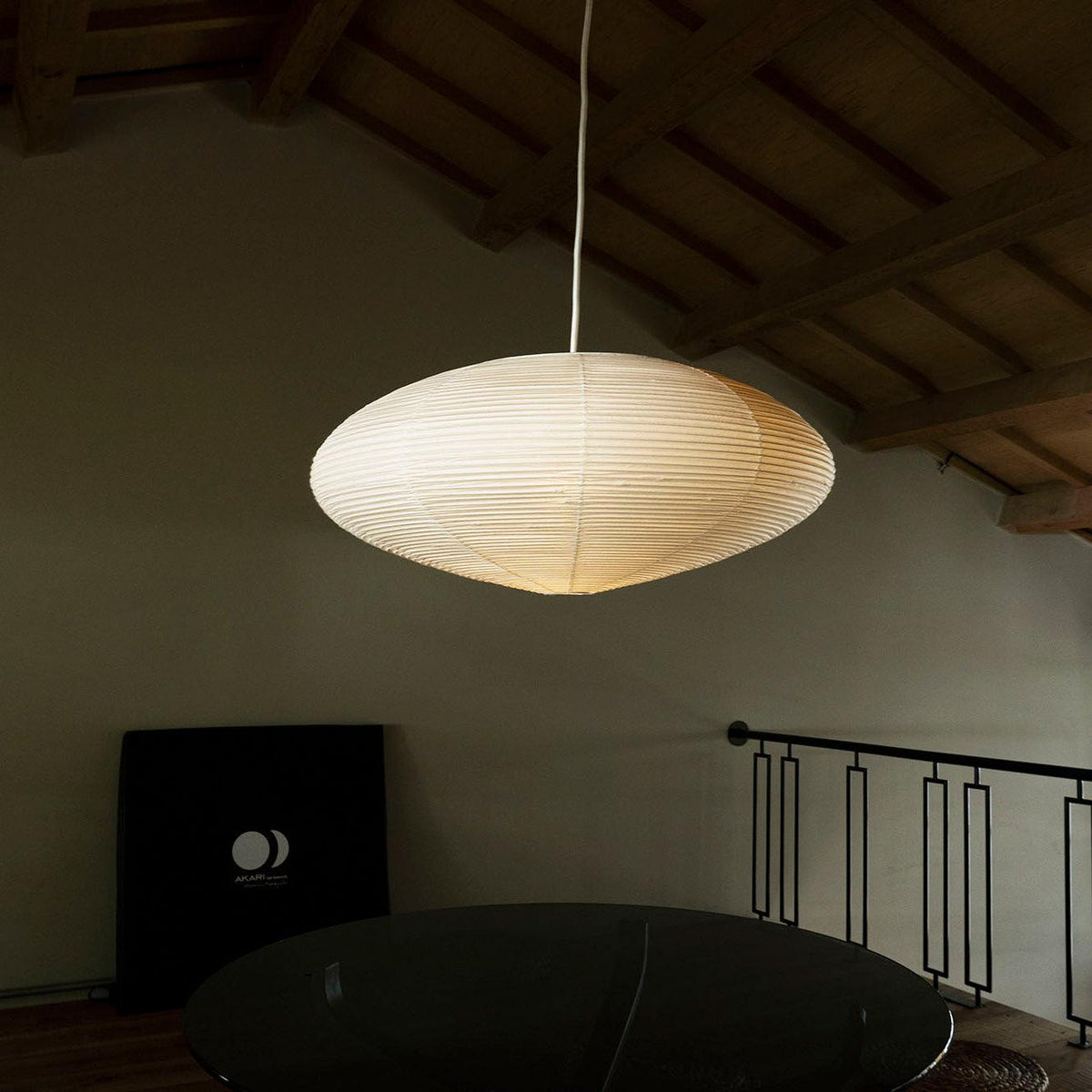 Handmade Rice Paper Sphere Pendant Lamp for Dining Room & Bedroom | Sculptural Ceiling Fixture with Adjustable Cord | E26 Edison Bulb Compat