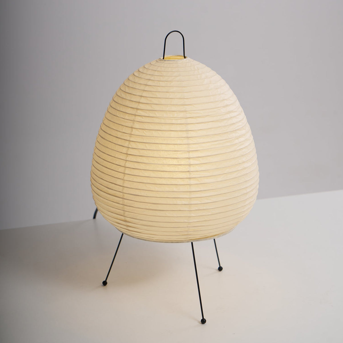 Handcrafted Paper Shade Desk Lamp 17 Inch White Soft Glow Accent Light E26 E27 Base for Bedroom Office Living Room Nightstand Reading Corner