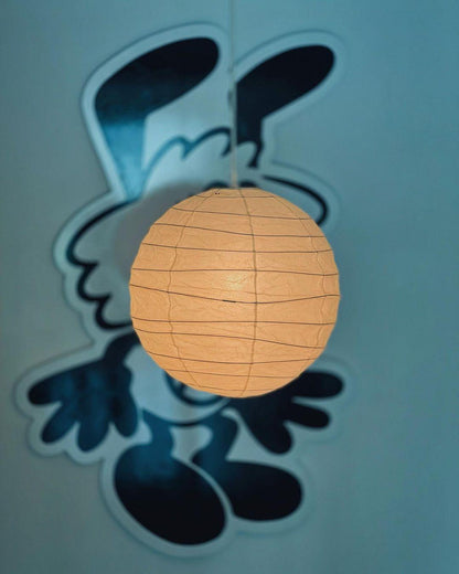 Paper Globe Hanging Light Fixture White Shade Adjustable Wire for Dining Room Living Room Bedroom Overhead Lighting Mid-Century Asian Inspir