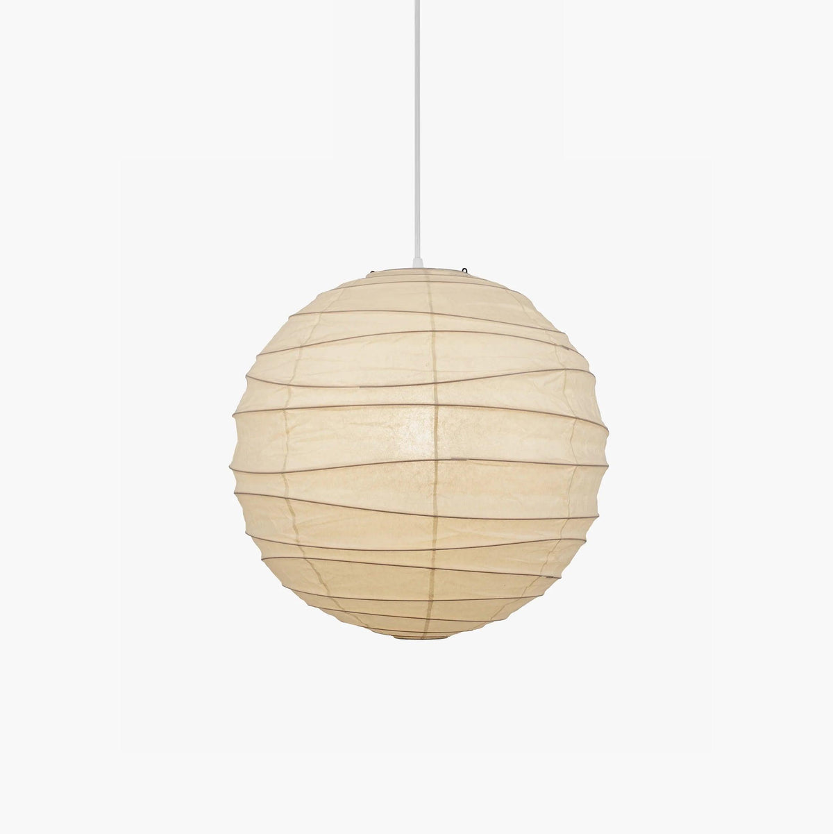 Paper Globe Hanging Light Fixture White Shade Adjustable Wire for Dining Room Living Room Bedroom Overhead Lighting Mid-Century Asian Inspir