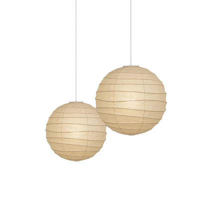 Paper Globe Hanging Light Fixture White Shade Adjustable Wire for Dining Room Living Room Bedroom Overhead Lighting Mid-Century Asian Inspir