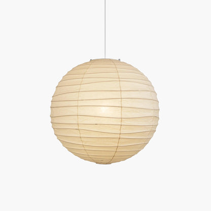 Paper Globe Hanging Light Fixture White Shade Adjustable Wire for Dining Room Living Room Bedroom Overhead Lighting Mid-Century Asian Inspir